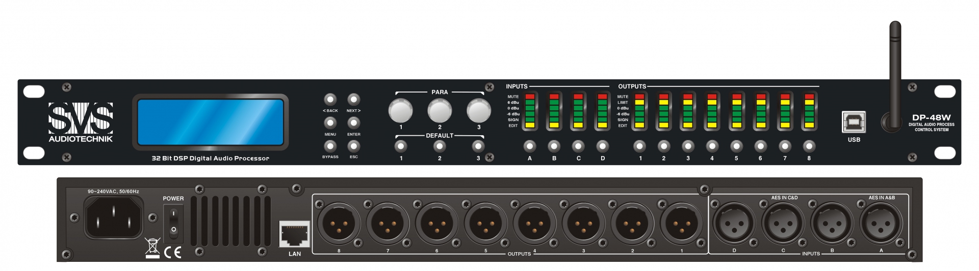 SVS Audiotechnik DP-48W Цифровой процессор: 4 входа 8 выходов в Нефтегорске