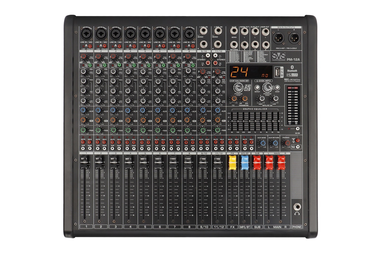 SVS Audiotechnik mixers PM-12A Активный аналоговый микшерный пульт, 12-канальный в Нефтегорске